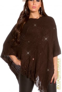 Poncho Zora Brown - Magazin online haine de dama Fashion