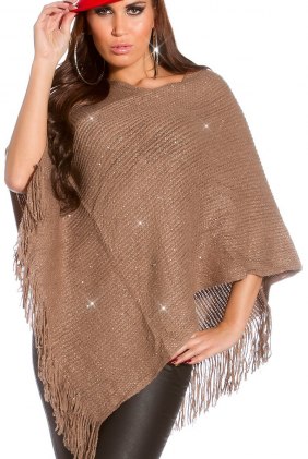 Poncho Zora Cappuccino din Colectia de CARDIGANE / PONCHO