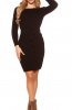 ROCHII TRICOT - Rochie tricot Tieback Black