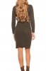 ROCHII TRICOT - Rochie tricot Tieback Khaki