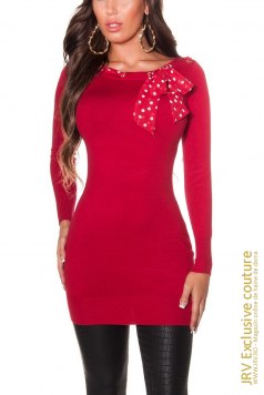 Pulover Polka Dot Red - Magazin online haine de dama Fashion