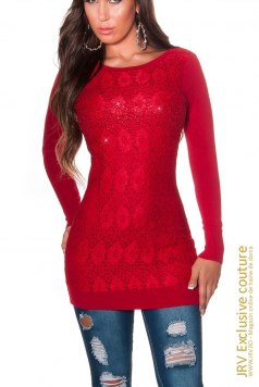 Pulover Ryta Red - Magazin online haine de dama Fashion