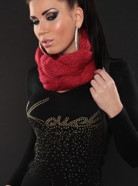 Esarfa Norah Red din Colectia de esarfe / fulare JRV.ro