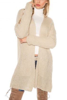 Cardigan Metta Beige din Colectia de CARDIGANE / PONCHO