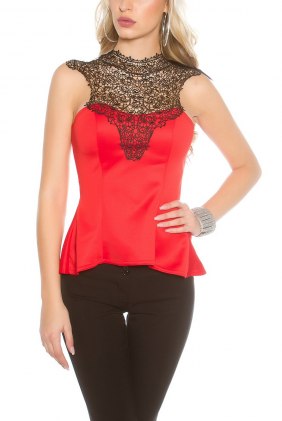 Top Jazmin Red din Colectia de BLUZE