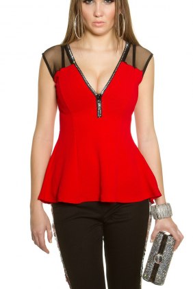 Top Sanaya Red din Colectia de BLUZE