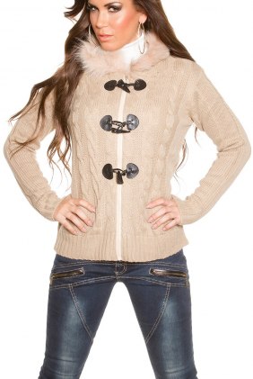 Cardigan Vola Beige din Colectia de SCOASE DIN STOC
