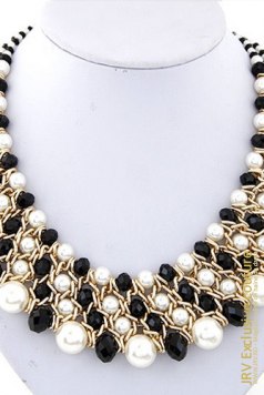 Colier Abya Black-White - Magazin online haine de dama Fashion