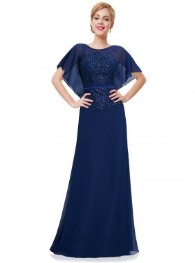 Rochie de seara Anemona JRV Dark Blue din Colectia de ROCHII DE SEARA