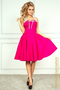 Rochie retro Amely Raspberry - Magazin online haine de dama Fashion