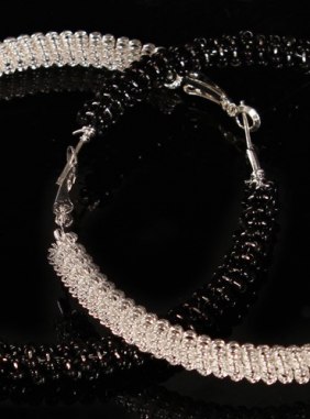 Cercei Senuri Black-Silver din Colectia de scoase din stoc JRV.ro