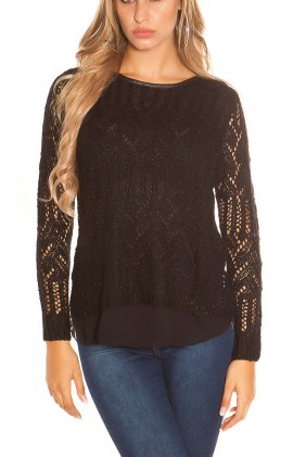 Pulover Quinn Black din Colectia de PULOVERE / CARDIGANE