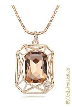 Colier Shining Moon Light Coffee - Magazin online haine de dama Fashion
