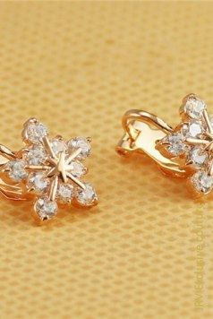 Cercei Chic Snowflake Transparent - Magazin online haine de dama Fashion