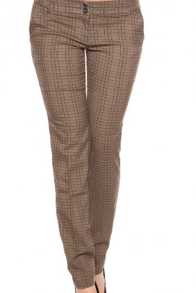 Pantaloni Iryna Brown-Silver din Colectia de PANTALONI / BLUGI