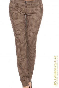 Pantaloni Iryna Brown-Silver - Magazin online haine de dama Fashion