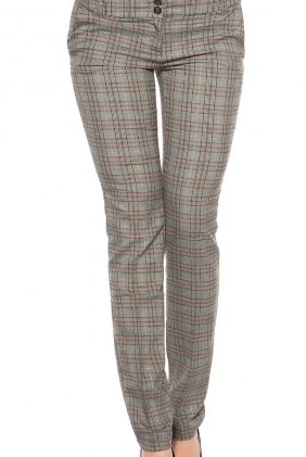 Pantaloni Iryna Grey-Tourquoise din Colectia de PANTALONI / BLUGI