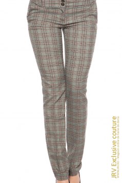 Pantaloni Iryna Grey-Tourquoise - Magazin online haine de dama Fashion