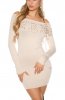 ROCHII TRICOT - Rochie tricot Kierra Beige