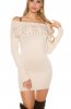 ROCHII TRICOT - Rochie tricot Kierra Beige