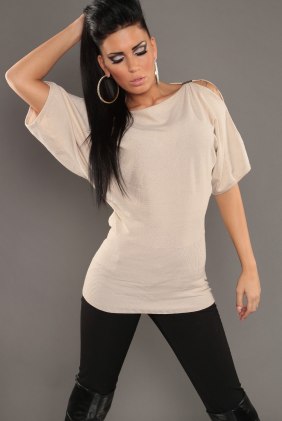 Pulover Rhonda Beige din Colectia de DE VARA