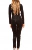 SALOPETE - Salopeta din catifea Velvet-Glitter Black