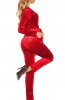 SALOPETE - Salopeta din catifea Velvet-Glitter Bordeaux