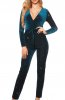 SALOPETE - Salopeta din catifea Velvet-Glitter Petrole