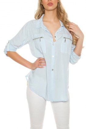 Camasa Cloe Baby Blue din Colectia de BLUZE
