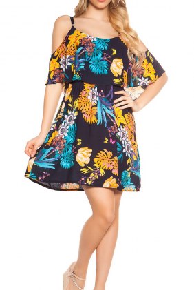 Rochie de zi Rina Dark Blue din Colectia de ROCHII OFFICE / DE ZI