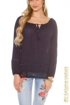 Bluza Taryn Dark Blue - Magazin online haine de dama Fashion