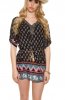DE VARA - Rochie de zi Adelys Black-Red
