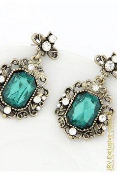 Cercei Vintage Floral Green - Magazin online haine de dama Fashion