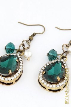 Cercei Vintage Baroque Green - Magazin online haine de dama Fashion