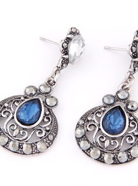 Cercei Vintage Anyt Blue din Colectia de cercei JRV.ro
