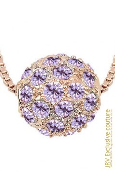 Colier Gatienne Gold-Violet - Magazin online haine de dama Fashion