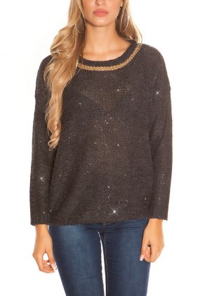 Pulover Fora Black din Colectia de PULOVERE / CARDIGANE
