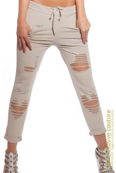 Pantaloni Casual Style Beige - Magazin online haine de dama Fashion